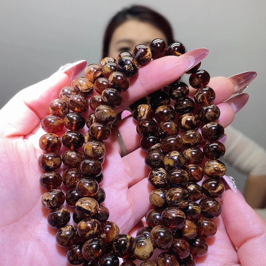 金***王琥珀未镶嵌裸石抚顺琥珀11+花蜡108