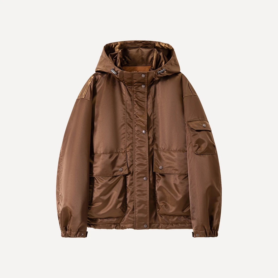 5MWT108【MIRCHE】高端设计师款时尚休闲高领外套女