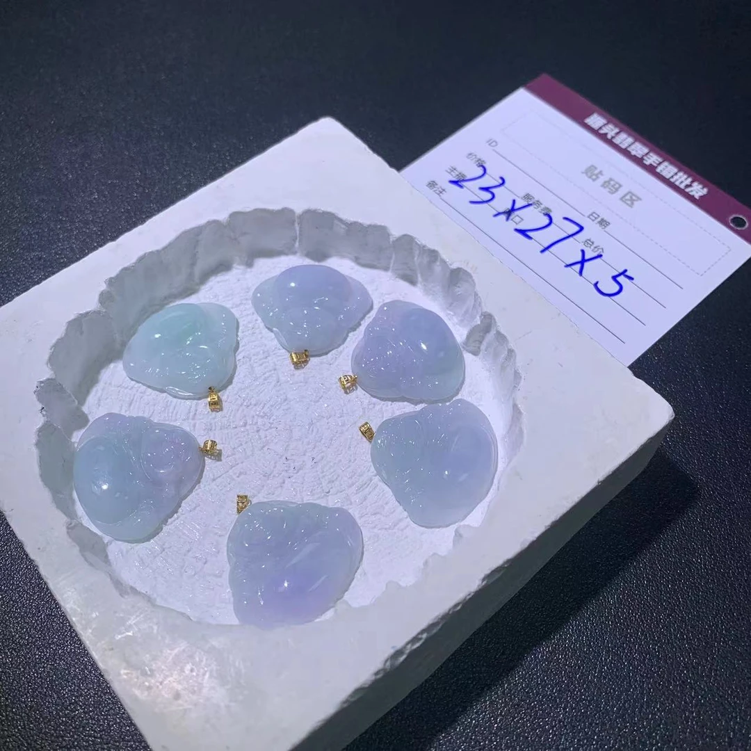 【夕夕推荐】天然翡翠佛公+18K金扣头@DDJ0032417/多样性发一件