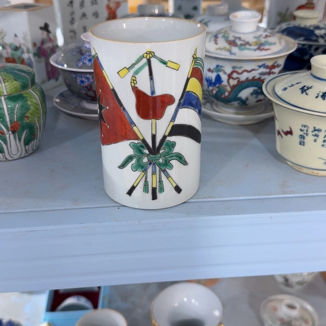 瓷片摆件手绘瓷器全部处理