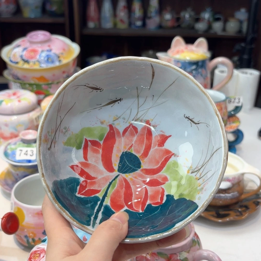 景德镇手绘高温釉下彩陶瓷茶具