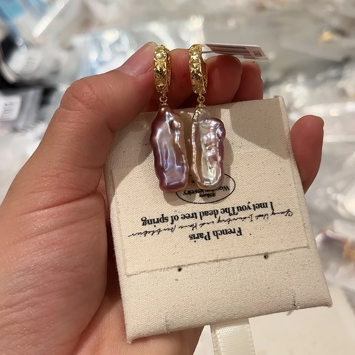 淡水珍珠耳饰合金