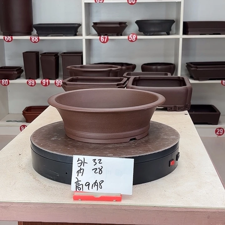 花盆紫砂下带圆盆