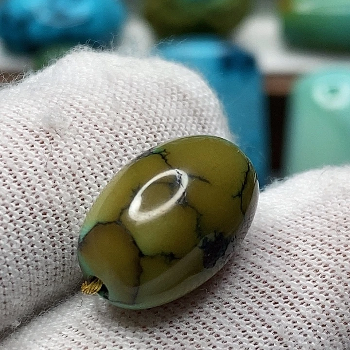 绿松石未镶嵌天然原矿 地大质检