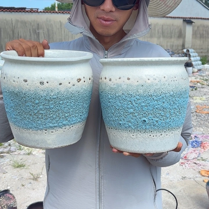 蓝泡泡两个口径20高度20