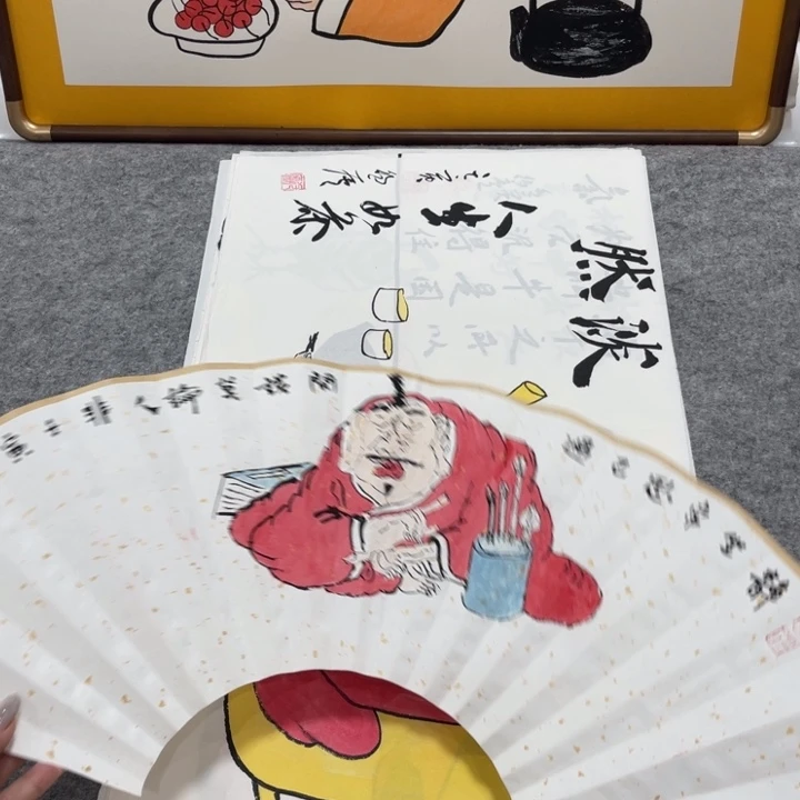 国画手绘禅意画一物一拍
