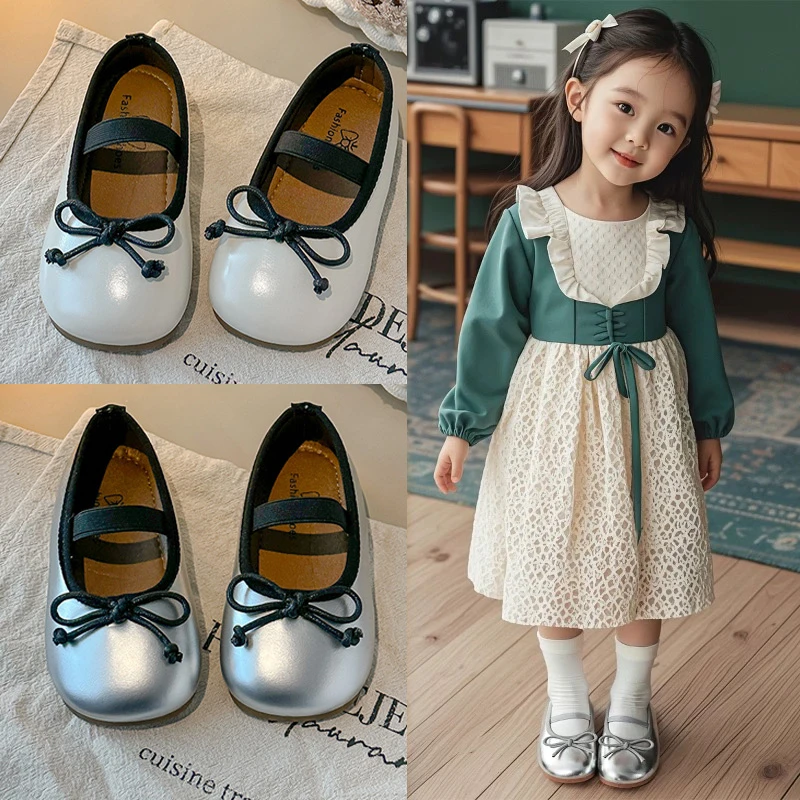 女童小皮鞋2025春秋新款儿童鞋子小女孩公主鞋软底豆豆鞋浅口单鞋