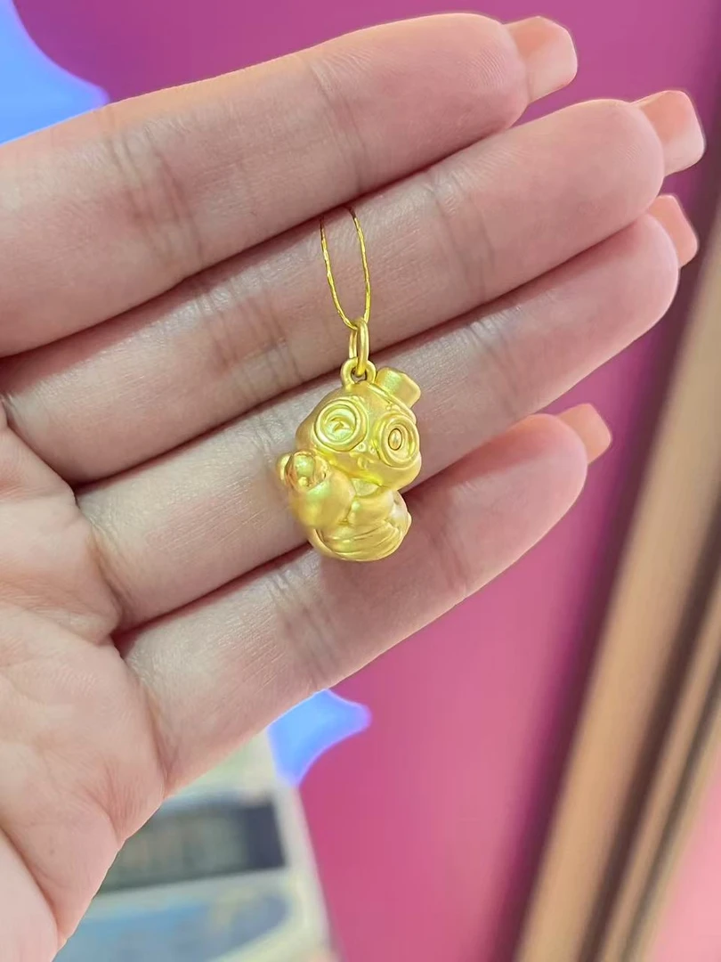 足金小蛇宝宝吊坠