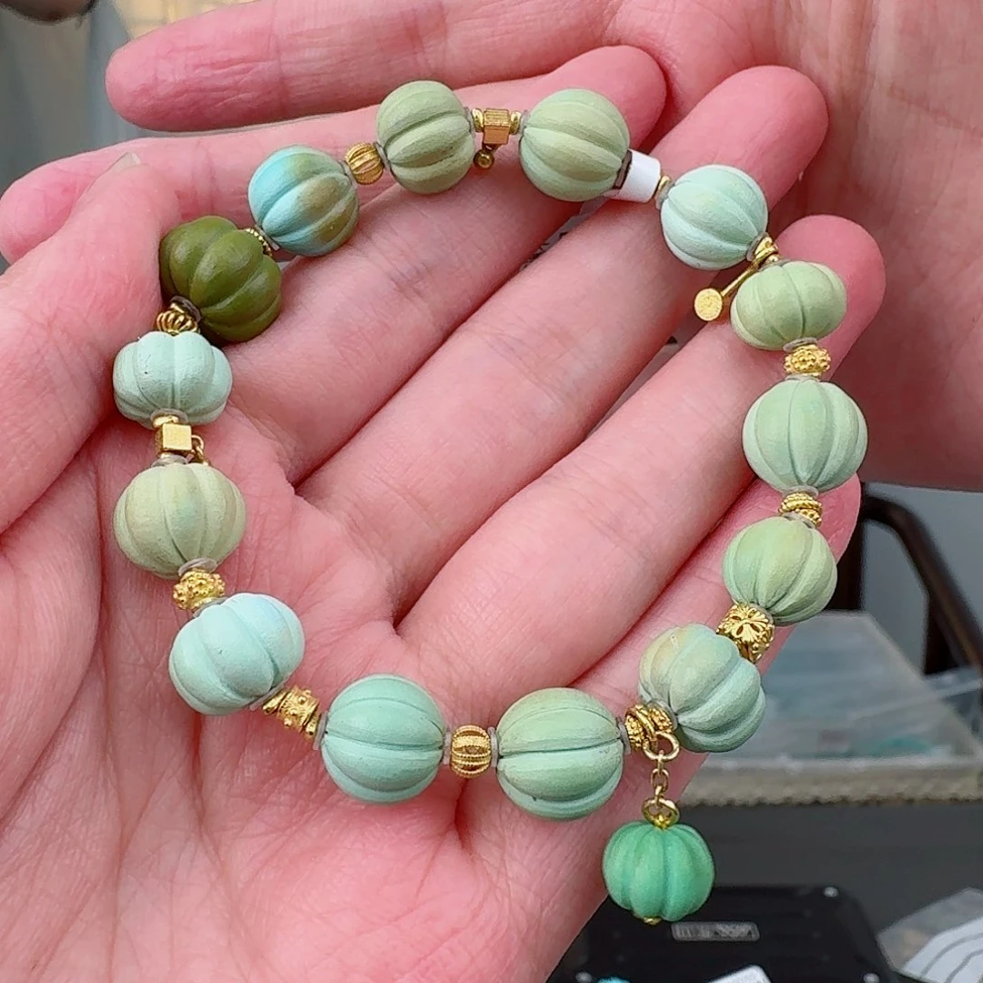 18K金镶嵌绿松石珠宝奇石