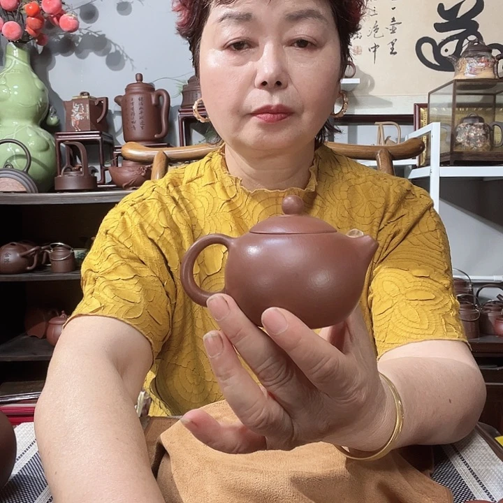 茶壶底槽青国*原矿紫砂壶