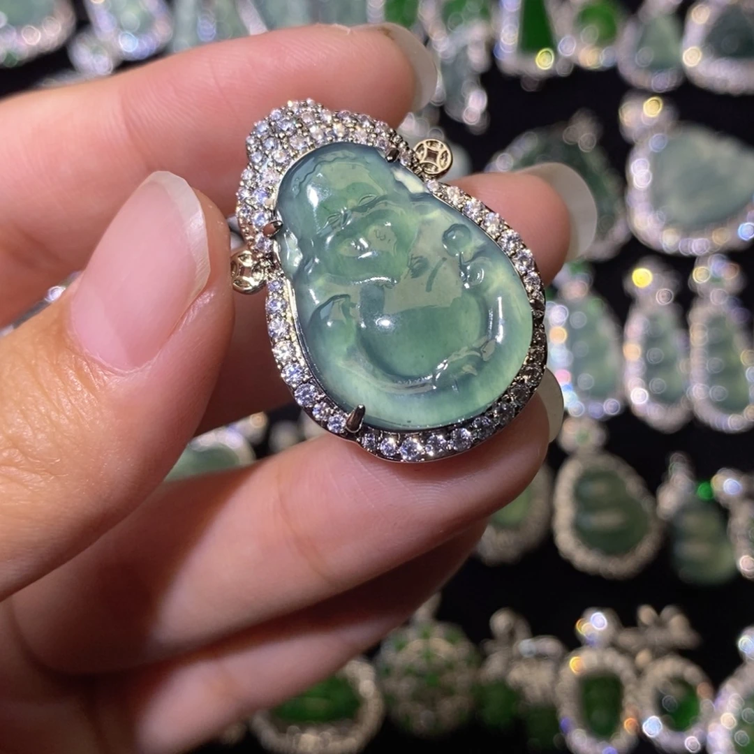 翡翠未镶嵌颈饰天然