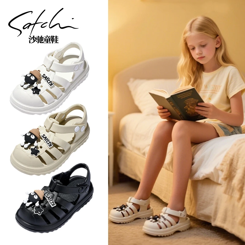 Satchi/沙驰厚底洞洞凉鞋2025夏季新款软底防滑凉鞋 LK-251321