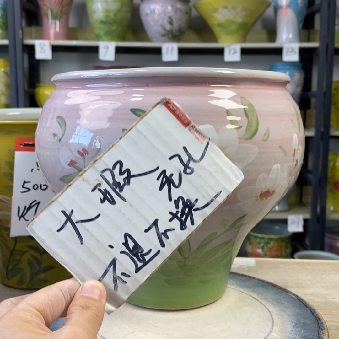 景德镇手工手绘陶瓷花盆
