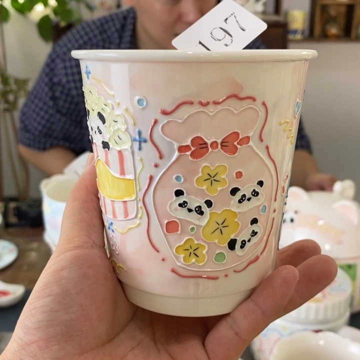 瓷片景德镇釉下彩手绘