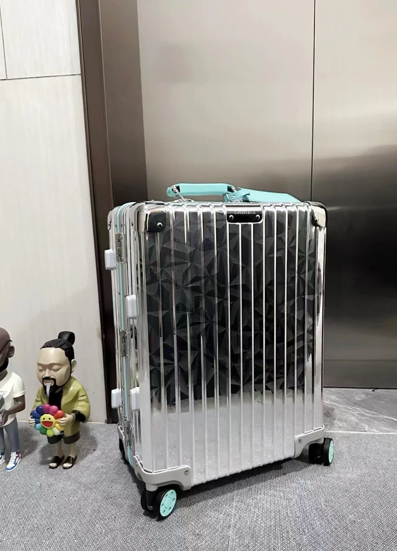 高定 日莫家 提芙尼联名 铝镁合金行李箱 旅行箱