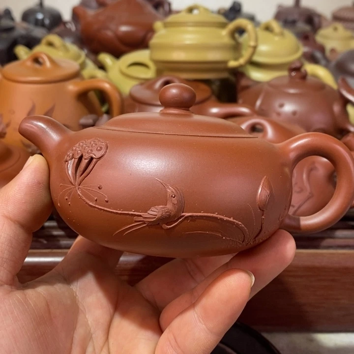 紫砂茶壶半*妆精工制作