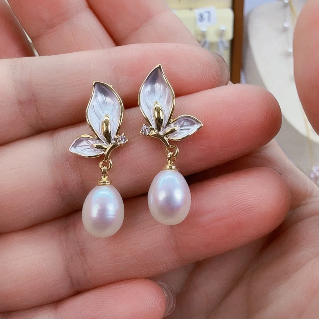 未镶嵌淡水珍珠耳饰