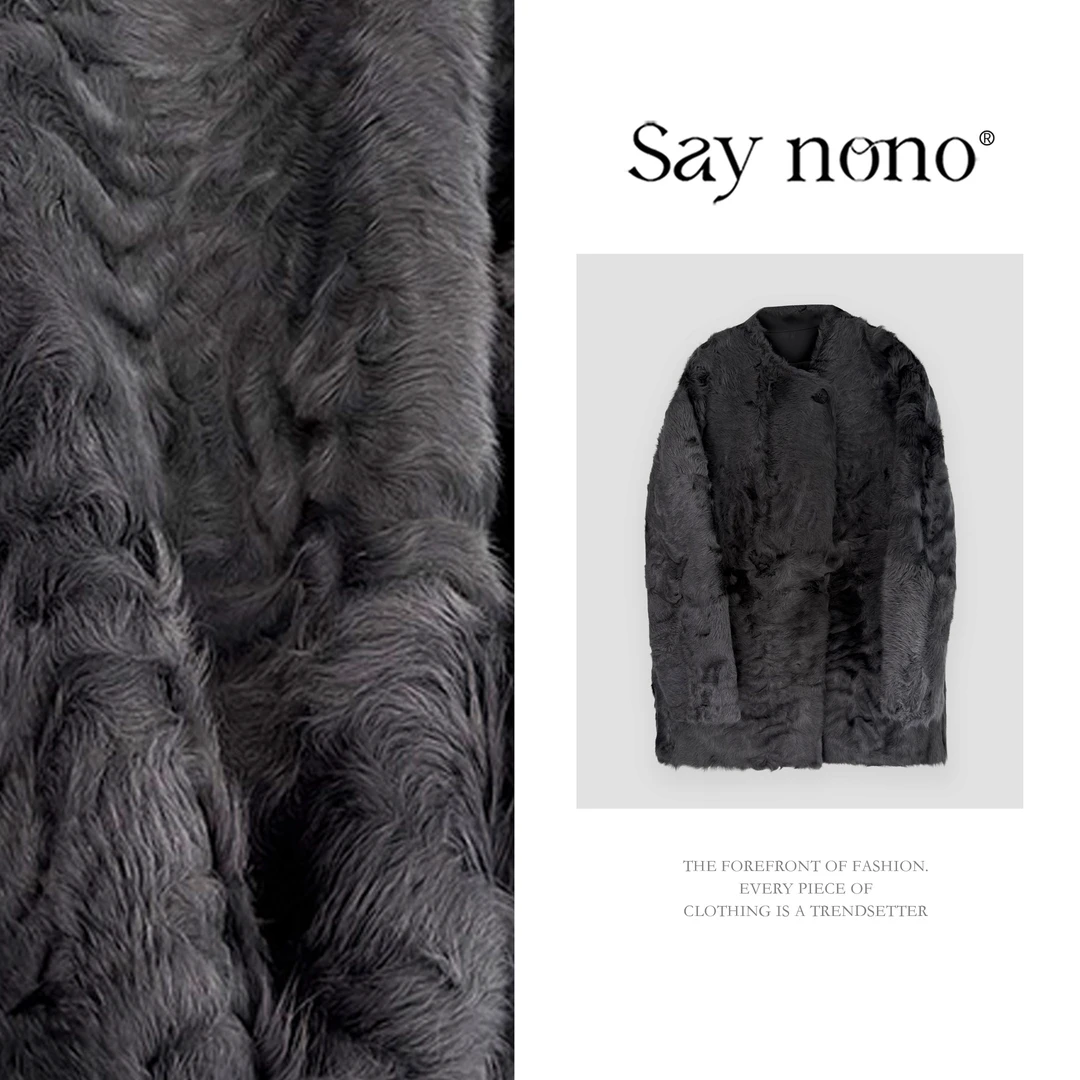 懒猫nono│Saynono 诠释~ 慵懒随意~ 极简小胡羊外套 GY01502ZY