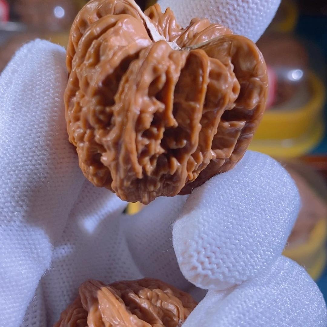 吊坠文玩核桃老*凹底三角密纹