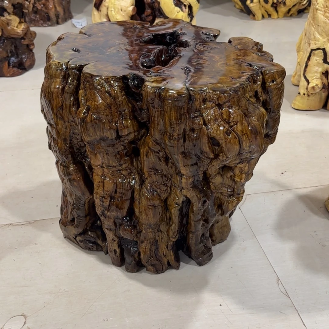 厨***)龙纹鸡心枣木手工艺品