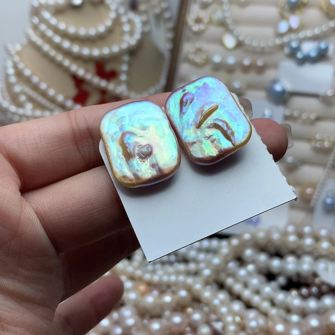 淡水珍珠耳环未镶嵌e24耳环