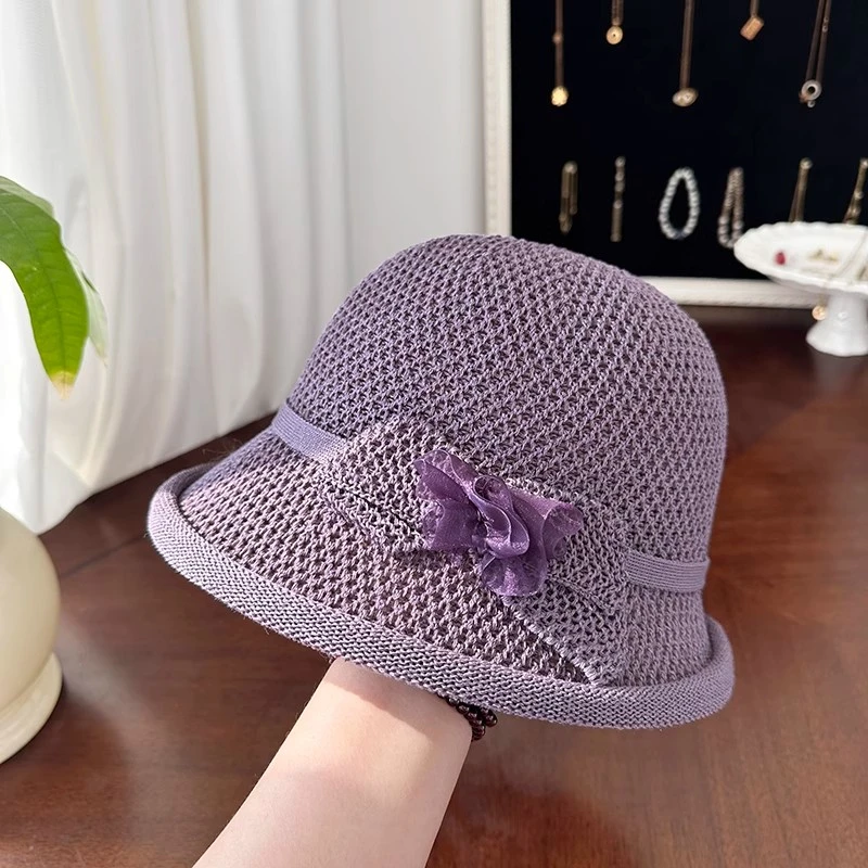 2025新款透气小礼帽女春夏季遮阳时尚优雅百搭太阳帽子薄款渔夫帽