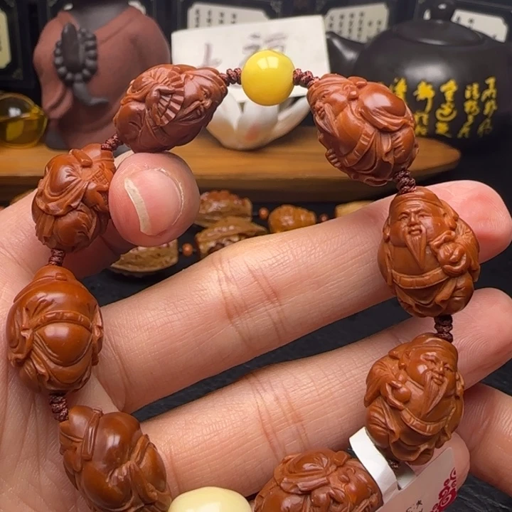 橄榄核手串/手链老苏工财神