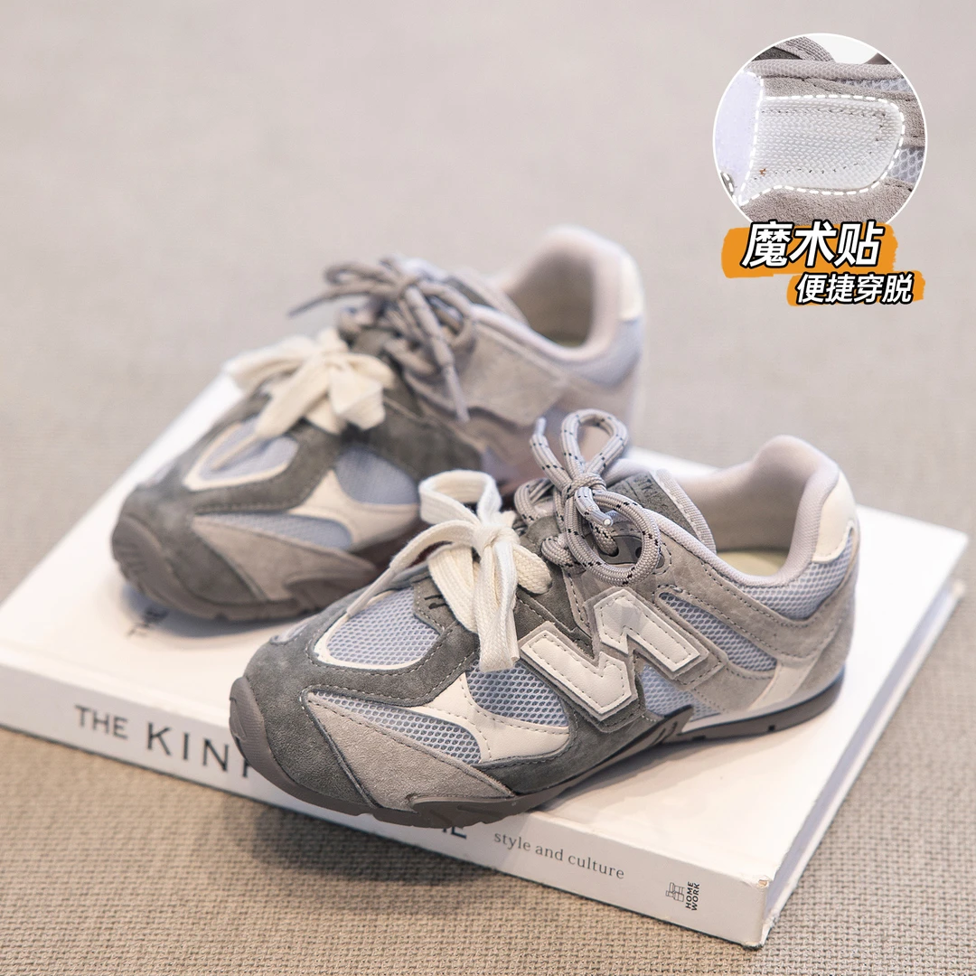 女童鞋子夏薄款2025新款夏季网鞋儿童网面透气运动鞋女大童德训鞋