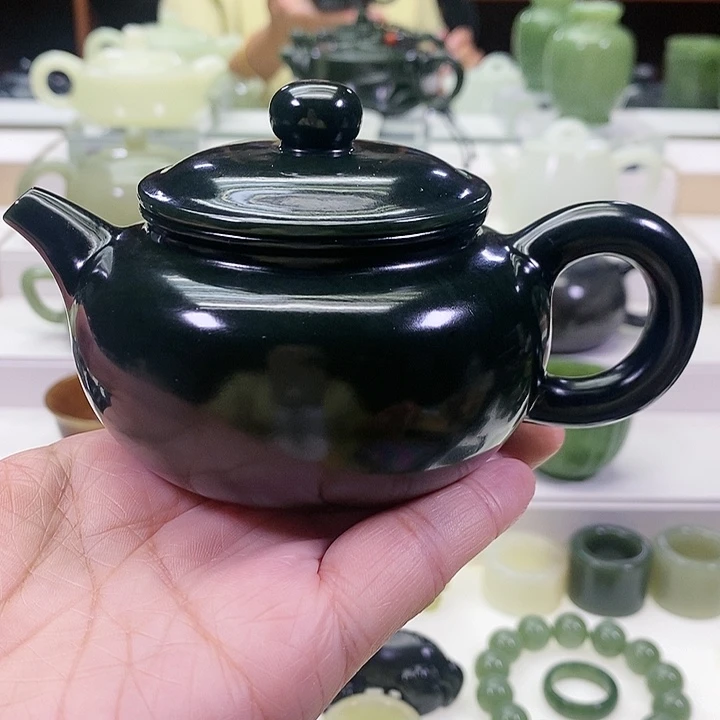 未镶嵌和田玉挂件茶壶220m l
