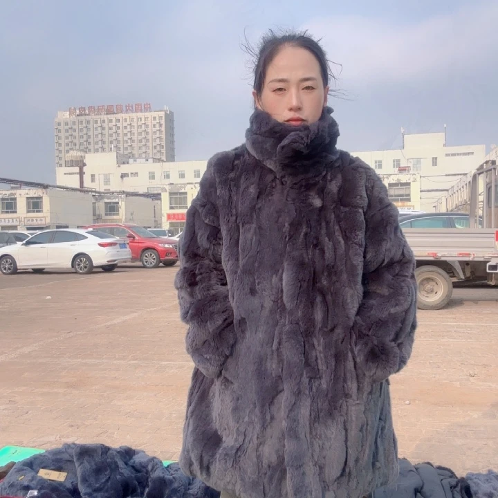 慈*阁深灰色中长款2xl外套