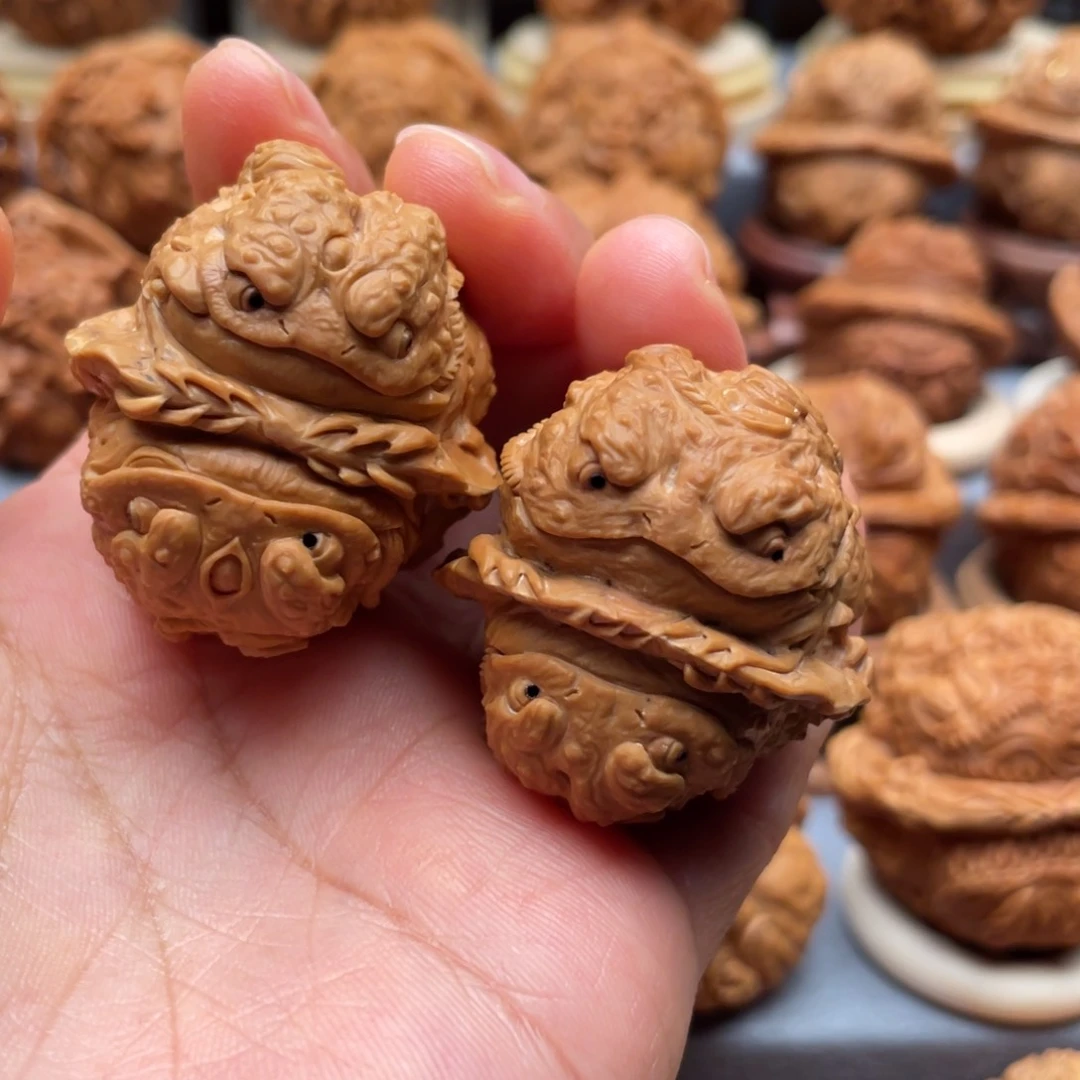 手串/手链核桃e**l金蝉蛤蟆头核桃雕刻核桃