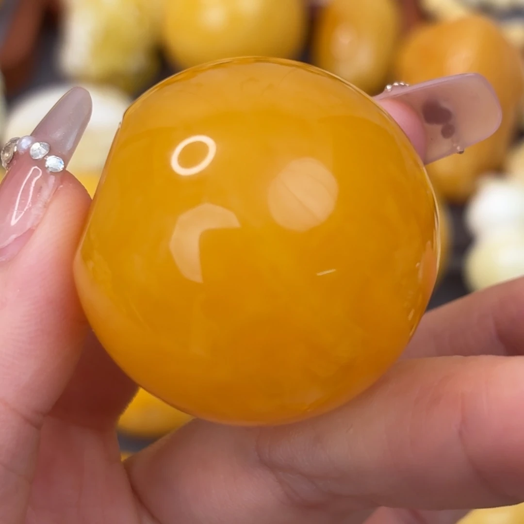 蜜蜡未镶嵌吊坠(不含链)橘红墩子