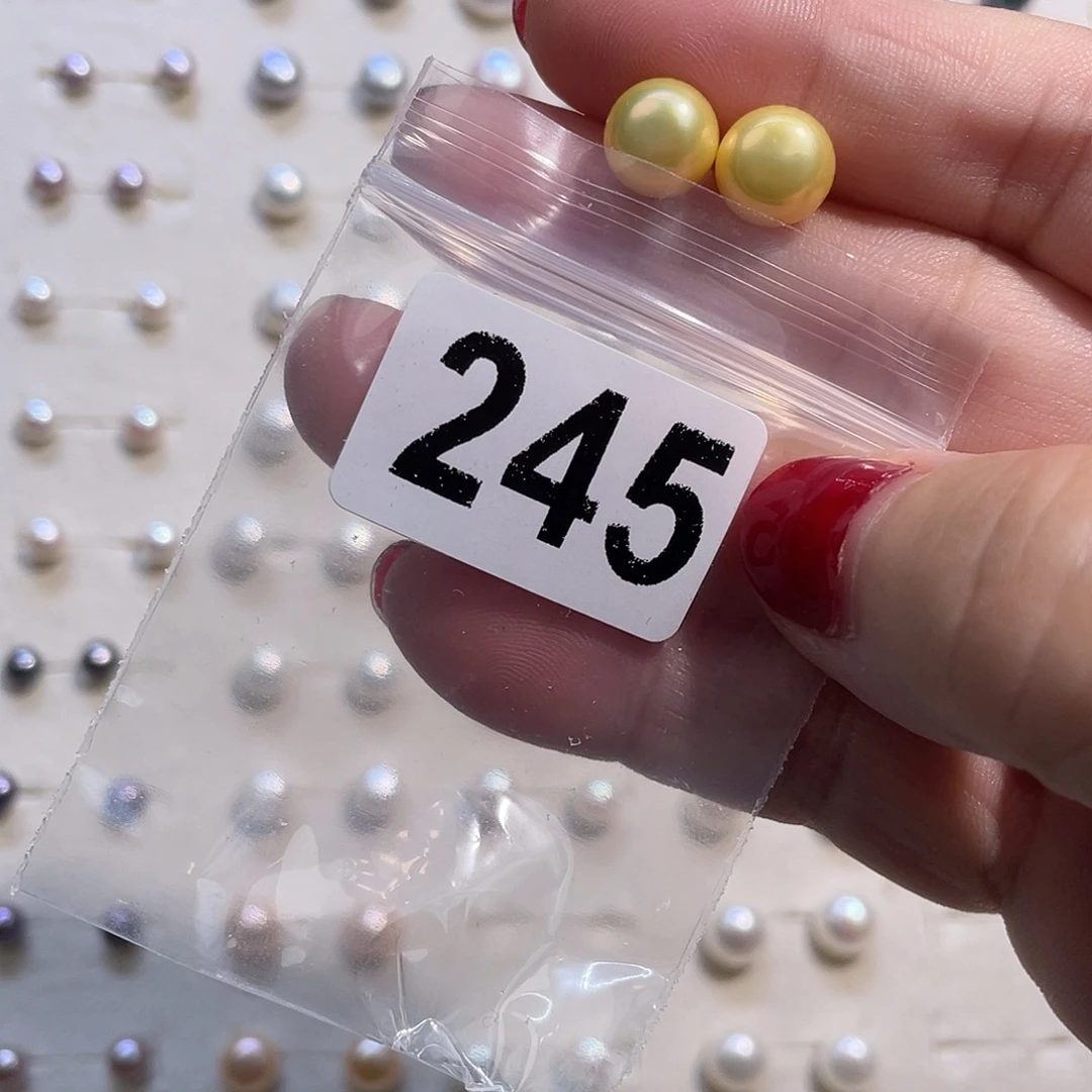 天***麻合金淡水珍珠耳饰