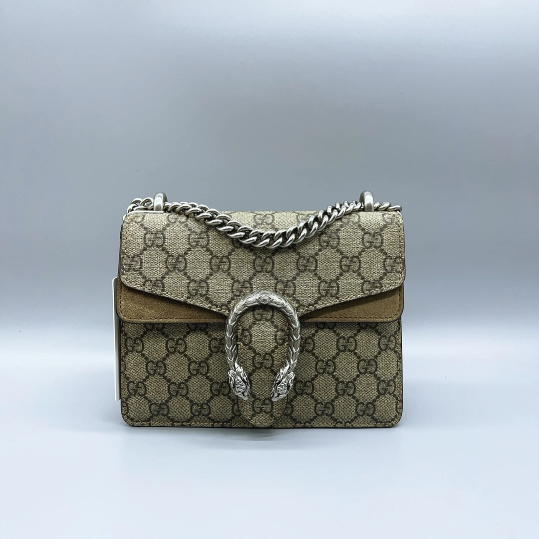 95新 GUCCI/古驰  棕色酒神链条包 1667 0905
