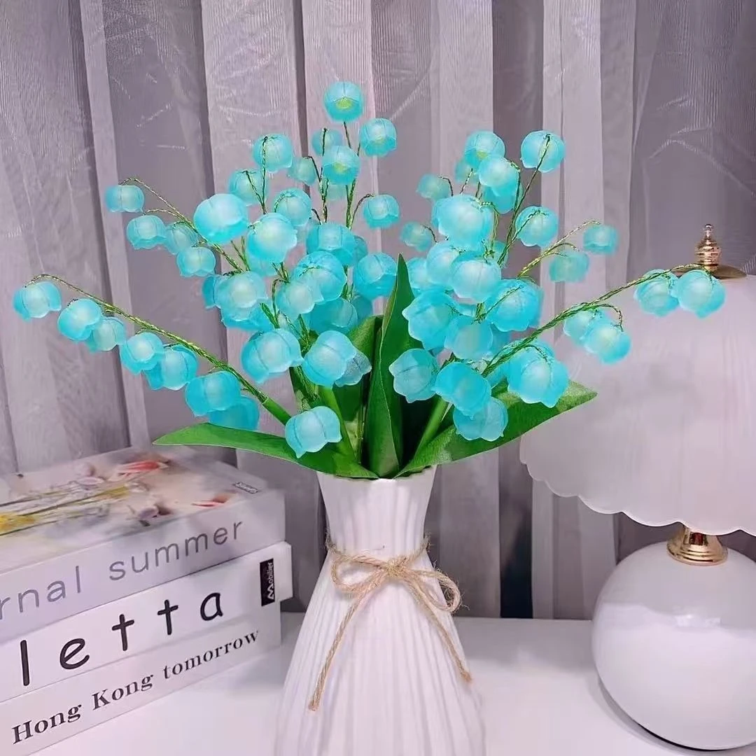 【送花瓶】磨砂香水铃兰花材料手工花DIY制作摆件居家客厅装饰