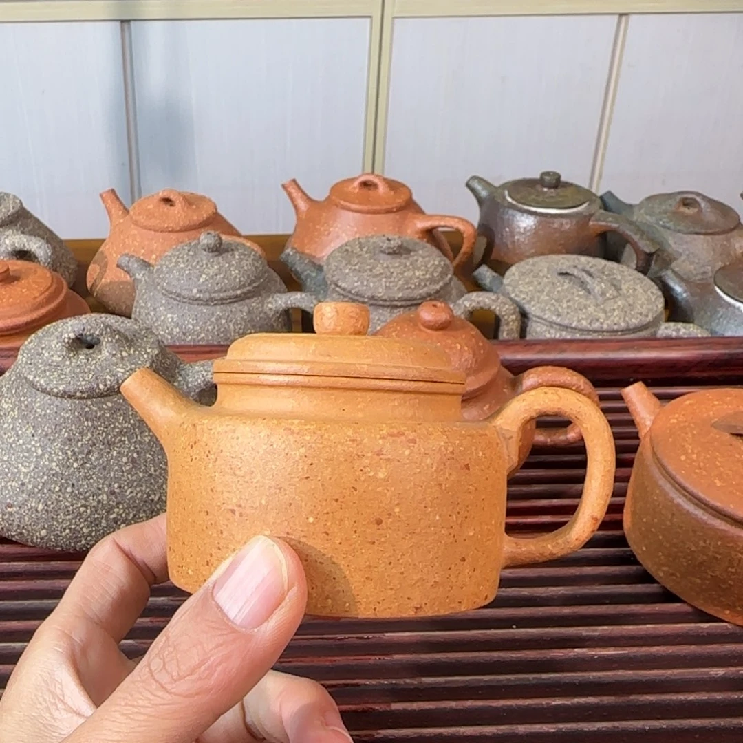 国***安茶壶紫砂八目黄段德钟140cc