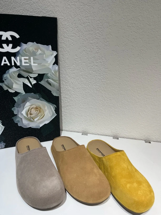 包头半拖鞋女2025春季新款圆头平底懒人勃肯鞋复古休闲单鞋女