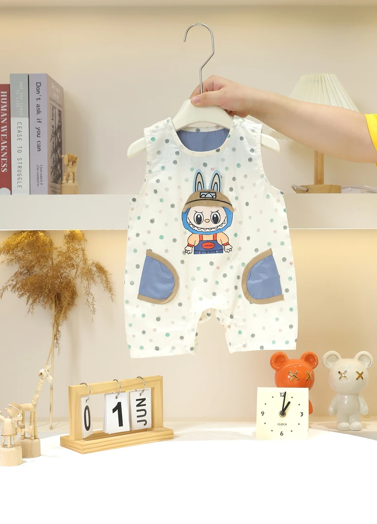 主播推荐婴幼儿A类波点欧布夏季薄款男女宝2025年款衣服儿童