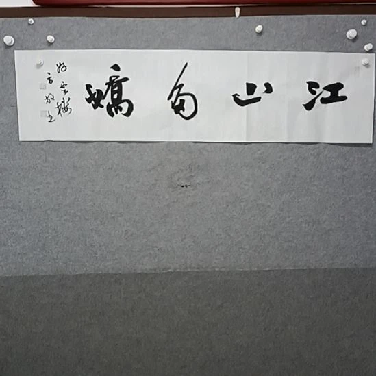 书法江山多娇四尺对开书法作品