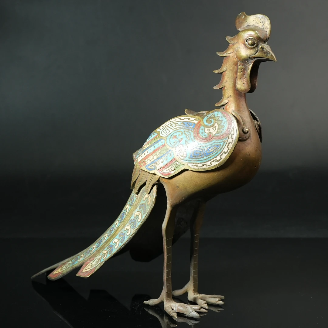 清代铜胎珐琅凤鸟香薰【铜杂精选】ATQ2410160051