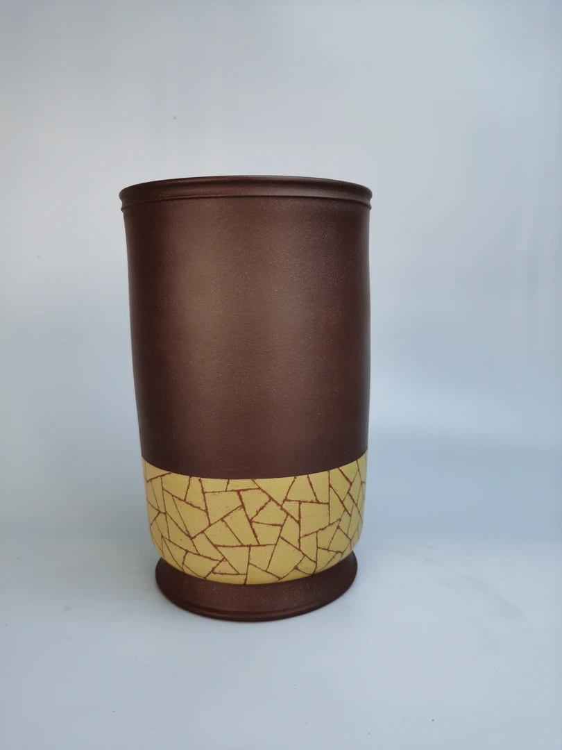 “升霞”兰花盆。王爱国全手工制作。