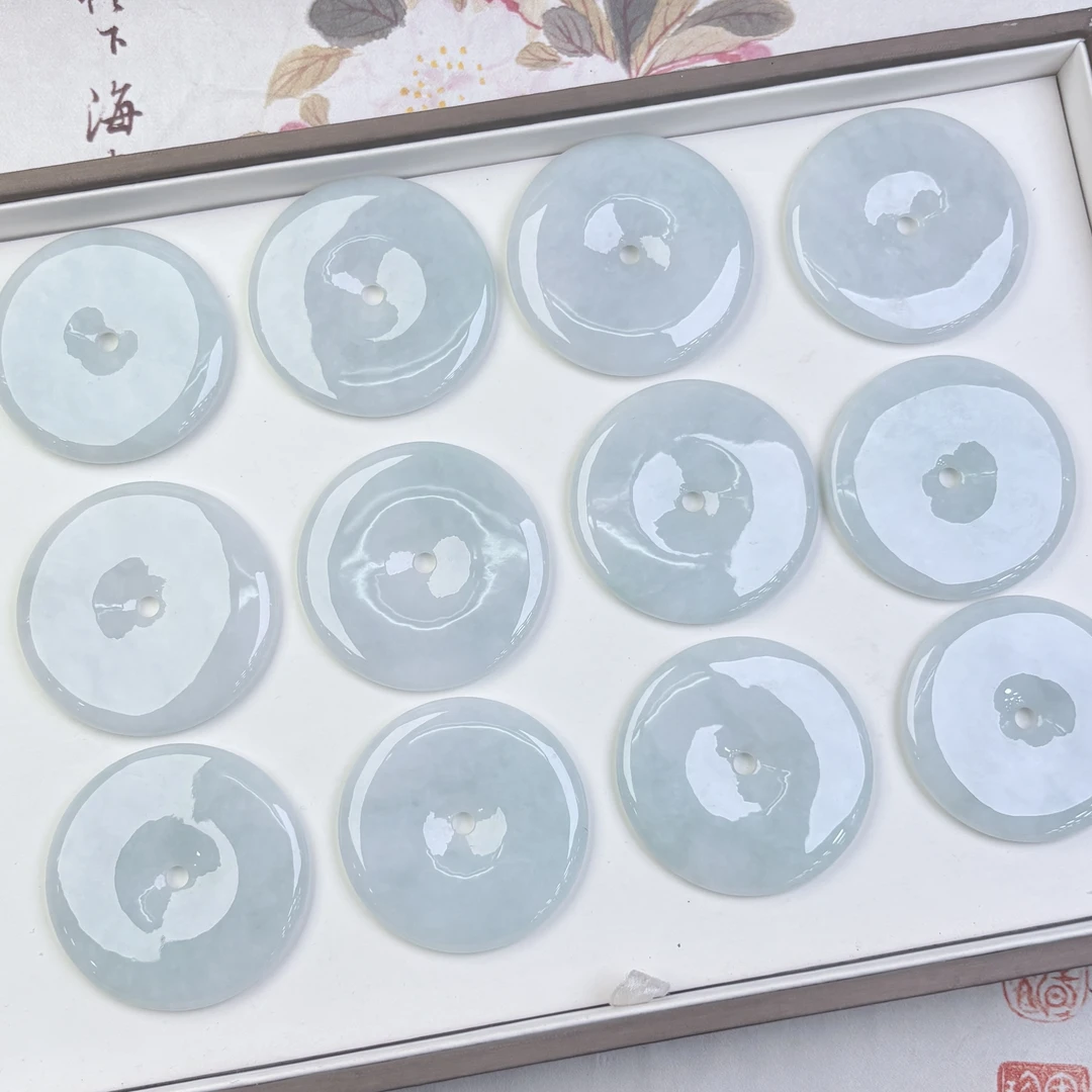 283393/天然缅甸翡翠A货平安扣吊坠 多样性一件发