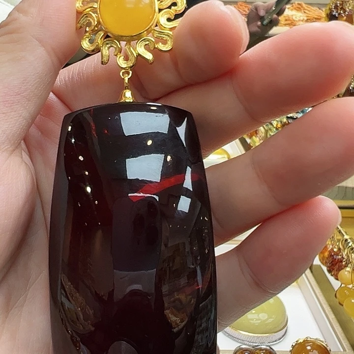 琥珀银S925镶嵌珠宝奇石