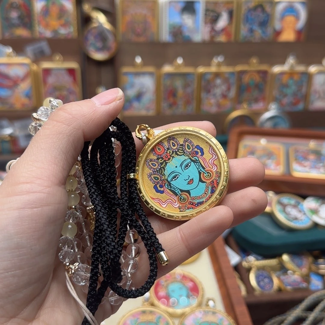 吊坠思****酱古祥手绘唐卡