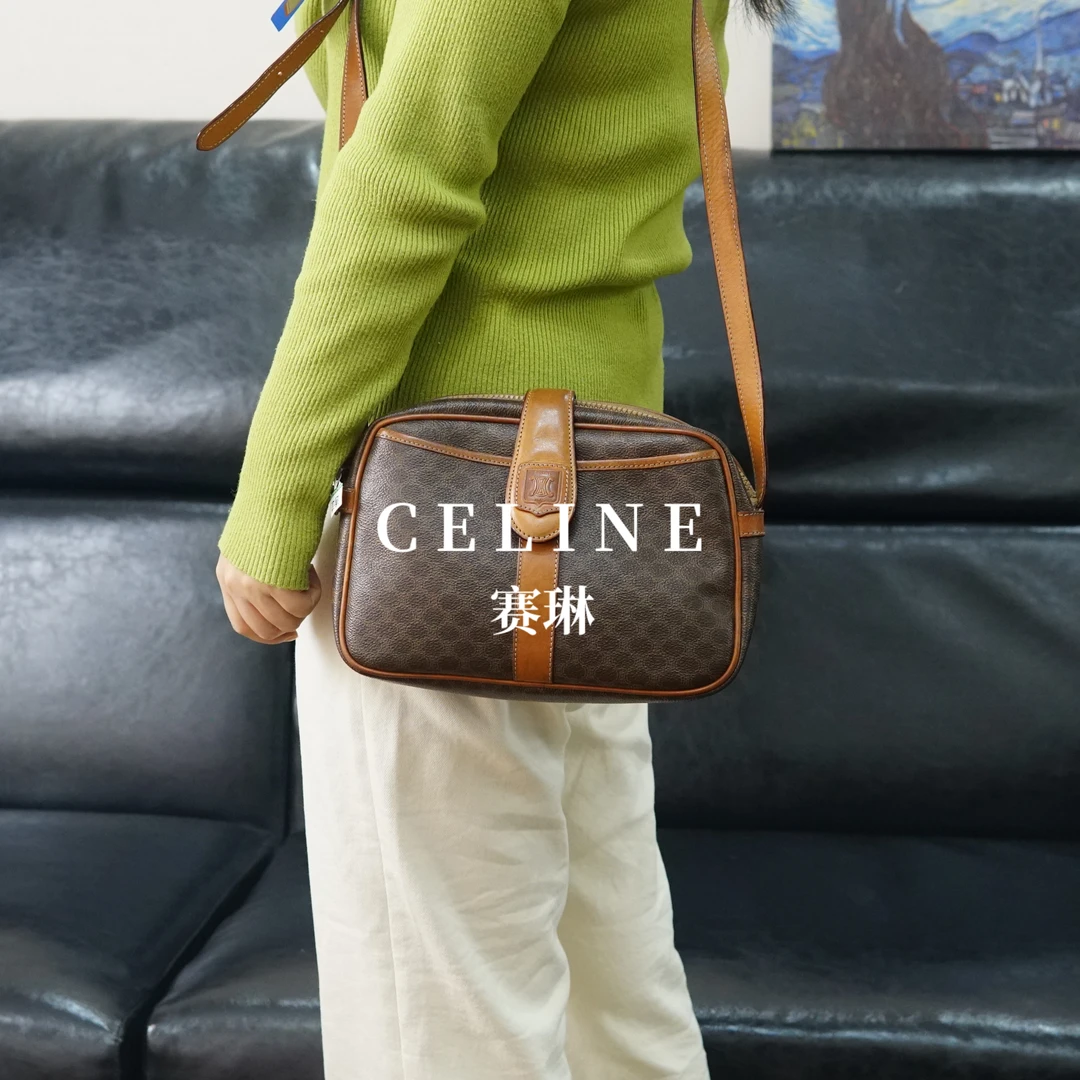 95新 Celine/思琳 老花斜挎包/ZG12510584/0584