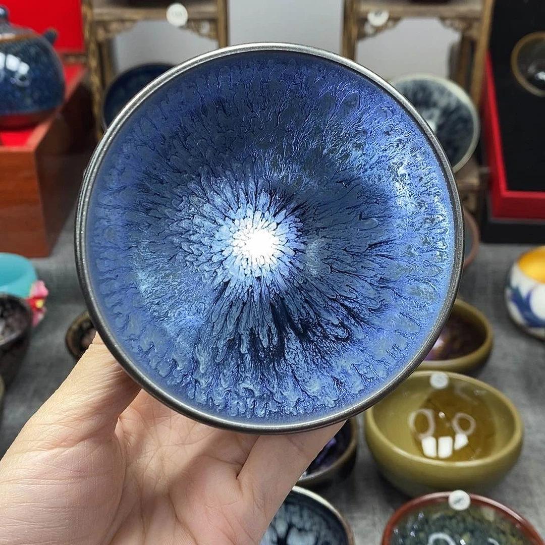 茶盏百花波体手工杯