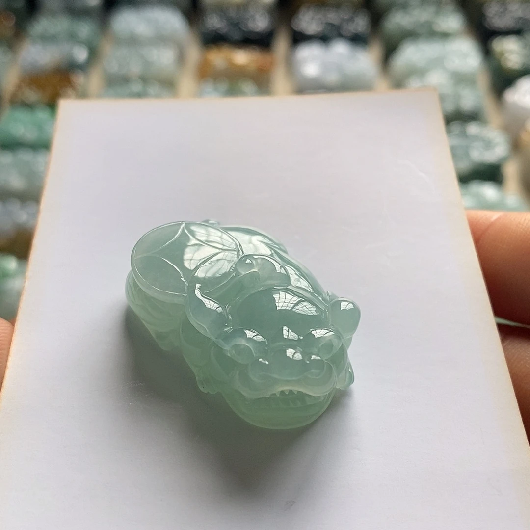 颈饰未镶嵌翡翠天然翡翠貔貅吊坠