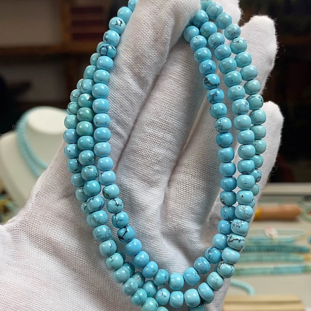 绿松石A9高瓷蓝108卡5.3未镶嵌