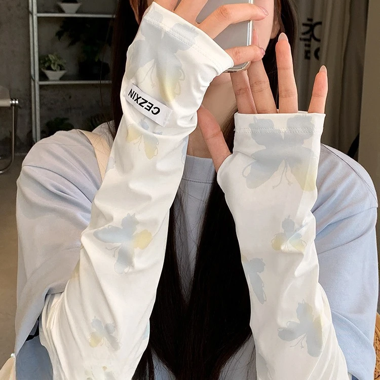 防晒冰袖防紫外线女夏季女士高档冰袖宽松版冰丝防晒袖套