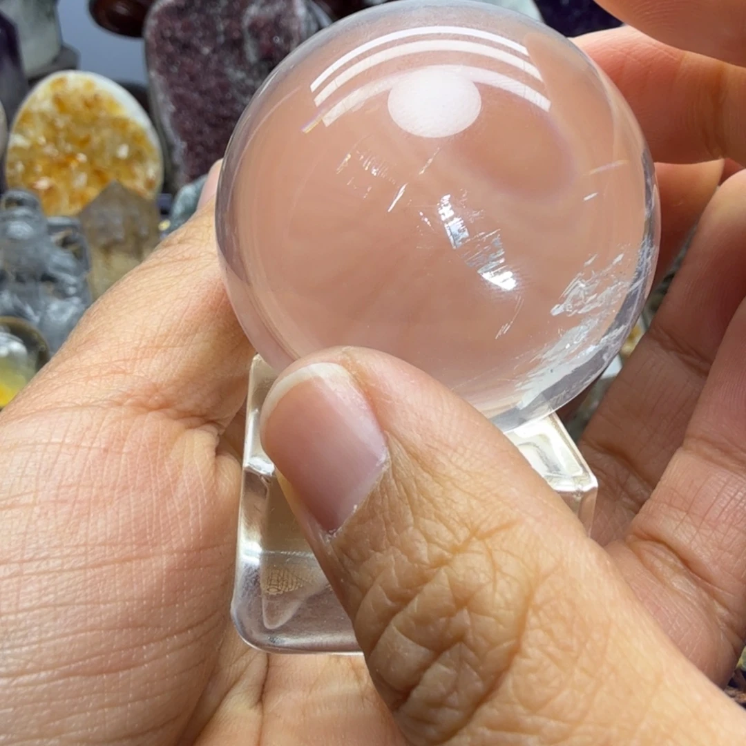 福****紫晶摆件未镶嵌白水晶球